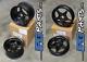 Lenso Vpd & Xpd Black Drag Racing Wheels Set 4x100 For Honda Civic Integra Crx