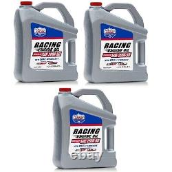 Lucas Oil Set of 3 SAE 20W-50 Synthetic Zinc Fortified Racing Oil 5 Qt Bottles