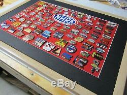 NHRA 1986-2001 National Events Championship Drag Racing Custom Framed Pin Set