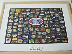 NHRA 1986-2004 National Events Championship Drag Racing Custom Framed Pin Set