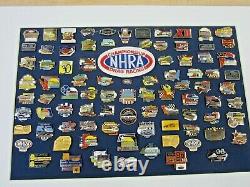 NHRA 1988-2000 National Events Championship Drag Racing Custom Framed Pin Set