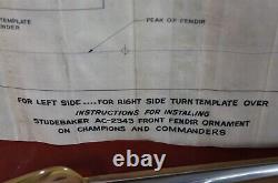 NOS 1955 Studebaker President Commander Speedster Fender Spear Trim Emblem Set