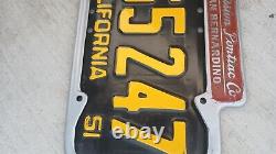 Pontiac license plate frame Catalina 1950-1952-1953-1949 silver streak 1954-1947