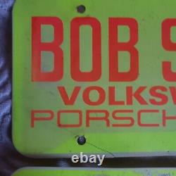 Rare Bob Smith Volkswagen Porsche Audi Hollywood Calif. License Plate Insert Set