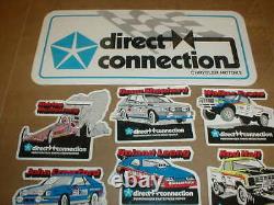 Rare Direct Connection Mopar Baja Truck Dodge drag racing decal sticker set NOS