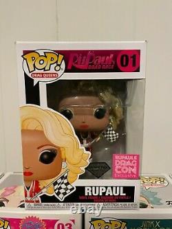 RuPaul's Drag Race Funko Pop Complete Set 9 Queens 01 09 Drag Con Hot Topic