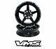 Set Of Two Vms V Star 5 Spoke Drag Skinny Wheels 4x100 / 4x108 / 15x3.5 / 10 Et