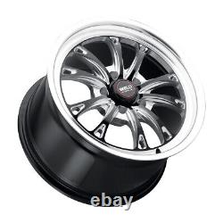 (Set-4) WELD Belmont Drag 17x11 5x4.75 Black 43mm wheels rims 17 Inch