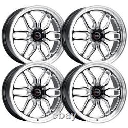 (Set-4) WELD Laguna 6 Drag 17x7 6x139.7/6x5.5 Black 0mm wheels rims 17 Inch