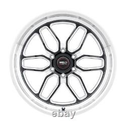 (Set-4) WELD Laguna 6 Drag 17x7 6x139.7/6x5.5 Black 0mm wheels rims 17 Inch