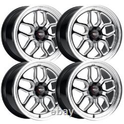 (Set-4) WELD Laguna Drag 17x10 5x127/5x5 Black 38mm wheels rims 17 Inch