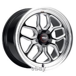 (Set-4) WELD Laguna Drag 17x10 5x127/5x5 Black 38mm wheels rims 17 Inch