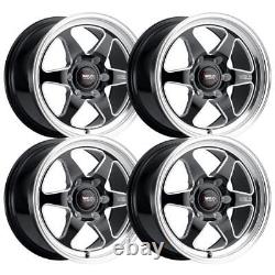 (Set-4) WELD Ventura 6 Drag 17x5 6x139.7/6x5.5 Black -25mm wheels rims 17 Inch