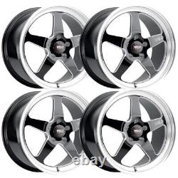 (Set-4) WELD Ventura Drag 17x10 5x127/5x5 Black 38mm wheels rims 17 Inch