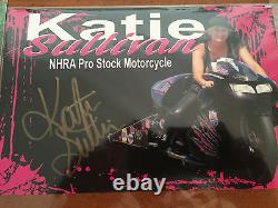 Set of 9 NHRA Drag Racing Driver Autographed Large Action Photo Cards 2016