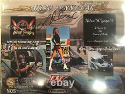 Set of 9 NHRA Drag Racing Driver Autographed Large Action Photo Cards 2016