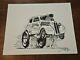 Shores & Hess Ford Anglia Gasser Drag Racing Car Original Drawing Art Frederick