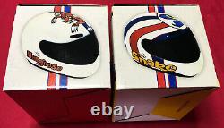 Signed Don the Snake Prudhomme AND Tom the Mongoose McEwen NHRA Mini Helmet Set