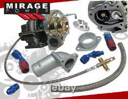 T25/t28 Turbo Charger+oil Feed & Return Drain Line+adapter Pipe Jdm Combo Set