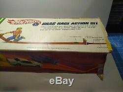 Vintage 1967-68 Hot Wheels Drag-race Action Set, mustang, t-bird, 6202