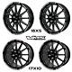 Vms Racing Black Hawk Drag Pack Race Rims Wheels R 17x10 F 18x5 For Dodge 5x115