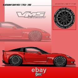Vms Racing Blackhawk Drag Race Rims Wheels R 17x10 F 18x5 For Chevy Corvette C6