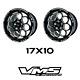 Vms Racing Modulo Drag Race Rims Wheels Rear 17x10 For 14-17 Chevy Ss Sedan
