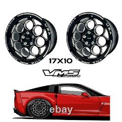 Vms Racing Modulo Drag Race Rims Wheels Rear 17x10 For Chevy Corvette C6 Z06 Gs