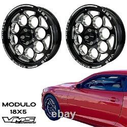 Vms Racing Modulo Drag Rims Wheels 18x5 Front Skinnies For 11-24 Chevy Camaro