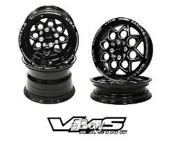Vms Racing Rocket Black Silver Front & Rear Drag Wheels Set 4x100/4x114 13x9