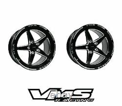 Vms Racing V-star Drag Race Rims Wheels 17x10 18x5 For 08+ Dodge Challenger