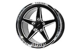 Vms Racing V-star Drag Race Rims Wheels 17x10 18x5 For 11-21 Chevy Camaro Pl