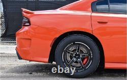 Vms Racing V-star Drag Race Rims Wheels R 17x10 F 18x5 For 06+ Dodge Charger