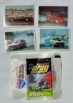 Vtg Official Drag Champs Race Racing Cards AHRA Opened Wax Pack Gene Snow