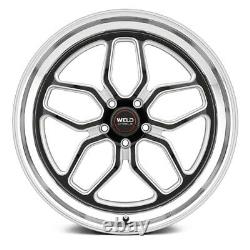 Weld Performance S152 Laguna Drag Wheels 15x10 (22, 5x114.3) Black Rims Set of 4
