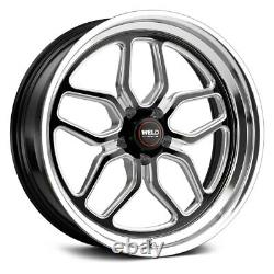 Weld Performance S152 Laguna Drag Wheels 17x10 (38, 5x127) Black Rims Set of 4