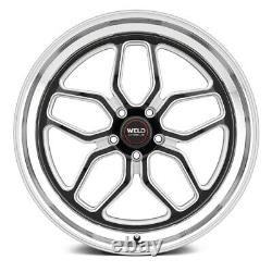 Weld Performance S152 Laguna Drag Wheels 18x5 (-23, 5x112) Black Rims Set of 4