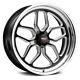 Weld Performance S152 Laguna Drag Wheels 18x8 (15, 5x120.65) Black Rims Set Of 4