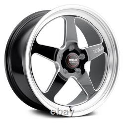 Weld Performance S155 Ventura Drag Wheels 17x10 (0, 5x114.3) Black Rims Set of 4