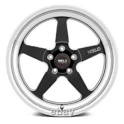Weld Performance S155 Ventura Drag Wheels 17x10 (38, 5x127) Black Rims Set of 4