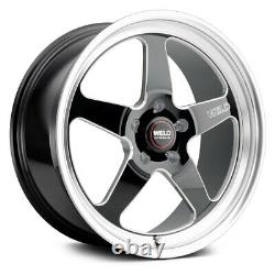 Weld Performance S155 Ventura Drag Wheels 17x10 (40, 5x112) Black Rims Set of 4