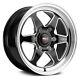 Weld Performance S156 Ventura 6 Drag Wheels 17x5 (-7, 6x135) Black Rims Set Of 4
