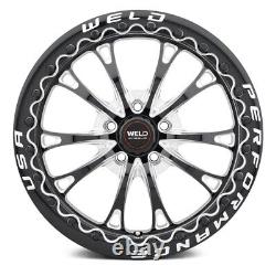 Weld Performance S908 BELMONT DRAG BEADLOCK Wheels 17x10 (38, 5x127) 4 Rims Set
