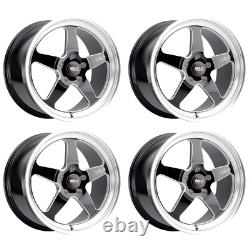 Weld S15570022P42 Set of 4 17x10 5x120 42mm Ventura Drag Gloss Black Wheels