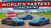 World S First Rimac Nevera Vs Bugatti Chiron Supersport Vs Tesla Plaid Drag Race