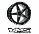 X2 Vms Racing V-star Drag Rims Wheels 17x10 +44 For Chevy Corvette C6 Z06