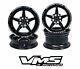 X4 Vms Drag Racing V-star 15x8 15x3.5 Wheels Rims 4x100/114.3 Set