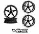 X4 Vms Racing V-star 17x10 18x5 Drag Pack Wheels Rims Set For 05+ Ford Mustang P