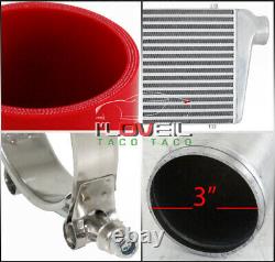 12 Pièces De Haute Qualité En Aluminium Poli Inter Cooler Pipe Pipe Kit Red Coupleurs
