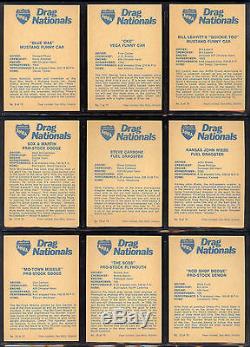 1972 Fleer Ahra Officiel Drag Champs Du Canada Carte Partielle Set Lot De 27/70